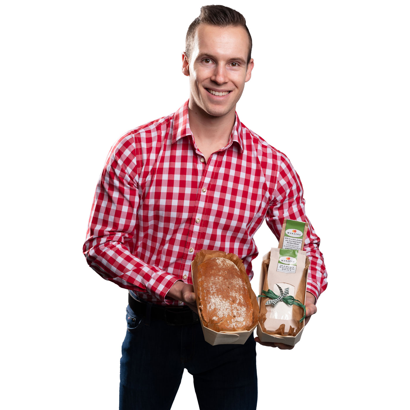 Wurzers Bauernbrot Backmischung mit Holzbackform