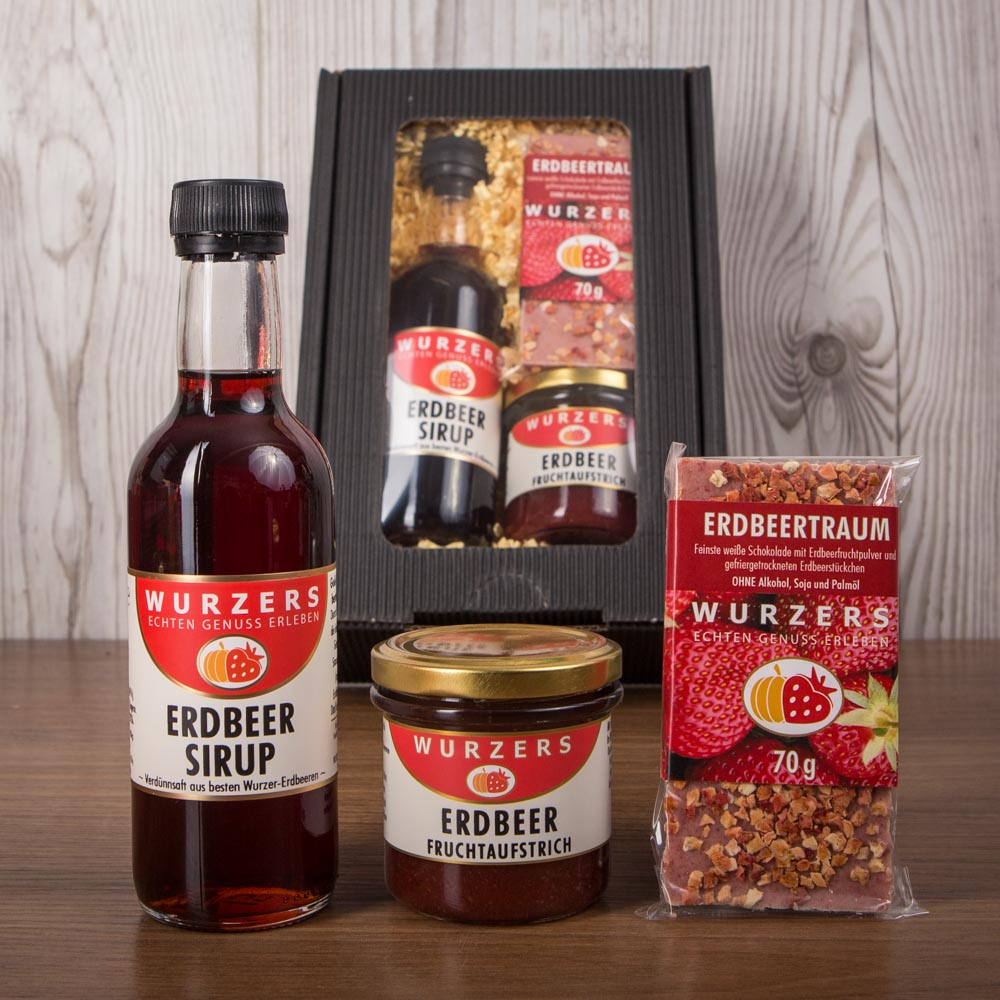 Wurzers Geschenkpackung Erdbeer Trio